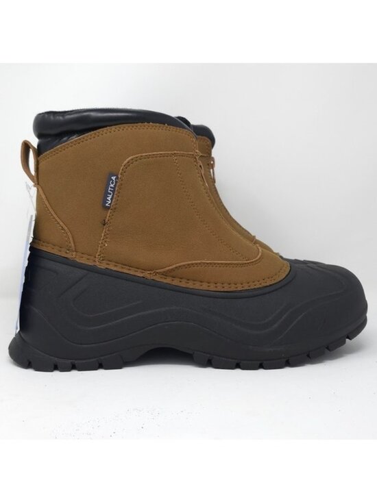Nautica Tidewater Zip Winter Snow Boots Tan/Black Waterproof 3M Sz 8M main image 8